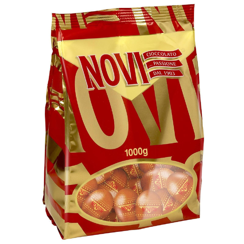 Ovetti Novi - Ripieni Caramello - Cioccolato al Latte - Busta da 1 Kg