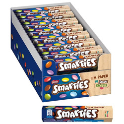 Tubo Confezione Cioccolatini Smarties da 38 gr - 24 Pezzi