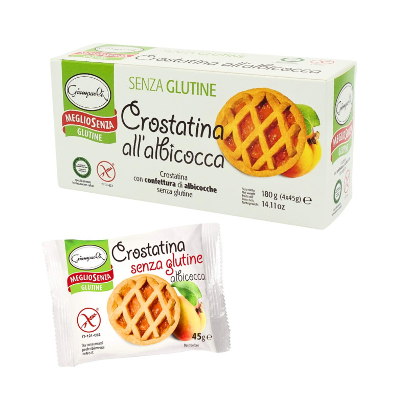 Crostatina Giampaoli - Crostata all' Albicocca - Senza Glutine - 180 g