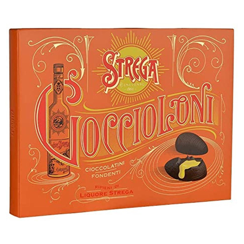 Goccioloni Strega Alberti - Cioccolatini Fondente Ripieni liquore Strega - 15 pz