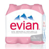 6 Bottiglie Acqua - Evian - 1000 ml - 1 Litro