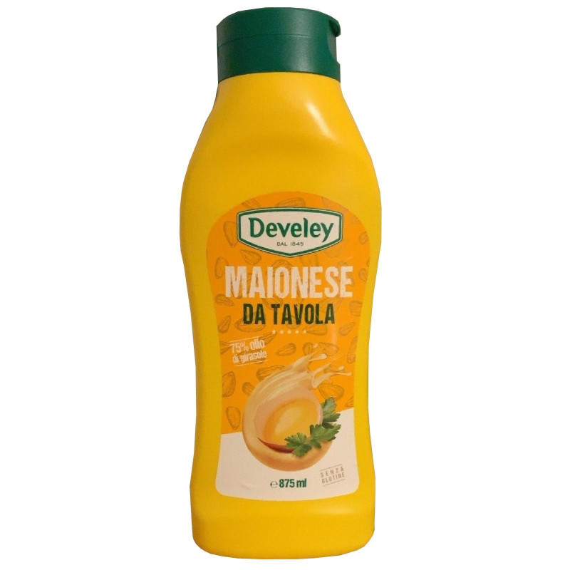 Salsa Maionese - Develey - Maionese da Tavola - Bottiglia Squeeze - 875 ml