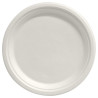 Piatto Piano Compostabile Bagasse - Colore Bianco - Piatti Piani - 26 cm - 50 Pezzi