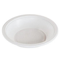 Piatto Fondo in Plastica - Colore Bianco - Piatti Fondi - 22 cm -...