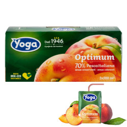 8 Confezioni Succo di Frutta Yoga - Optimum - Pesca Italiana - 3 x...