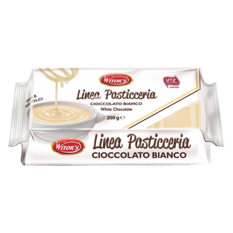 Tavoletta Cioccolato Bianco - Witor's - Linea Pasticceria - Blocco da 200 g