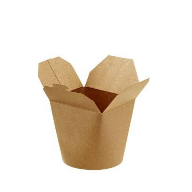 Take Away Box in Carta Kraft - Colore Avana - 9,8x8,5xh9,2 cm - 750 ml - 50 Pezzi