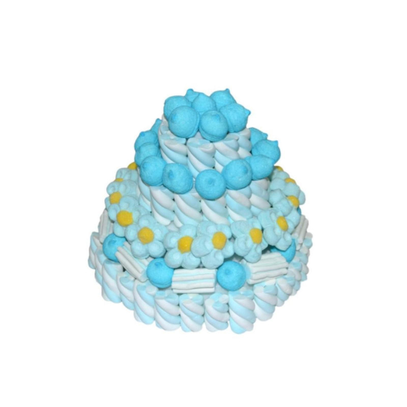 Marshmallow Biribao - Torta Piccola - Celeste - 580 g