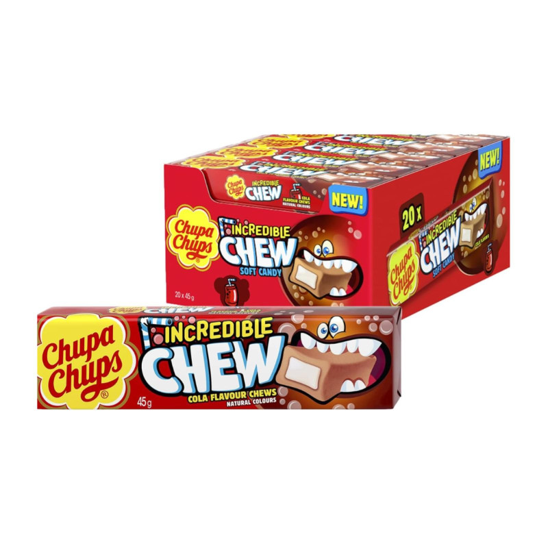 Caramelle Morbide - Chupa Chups - Incredibile Chew - Cola - 20 pz 