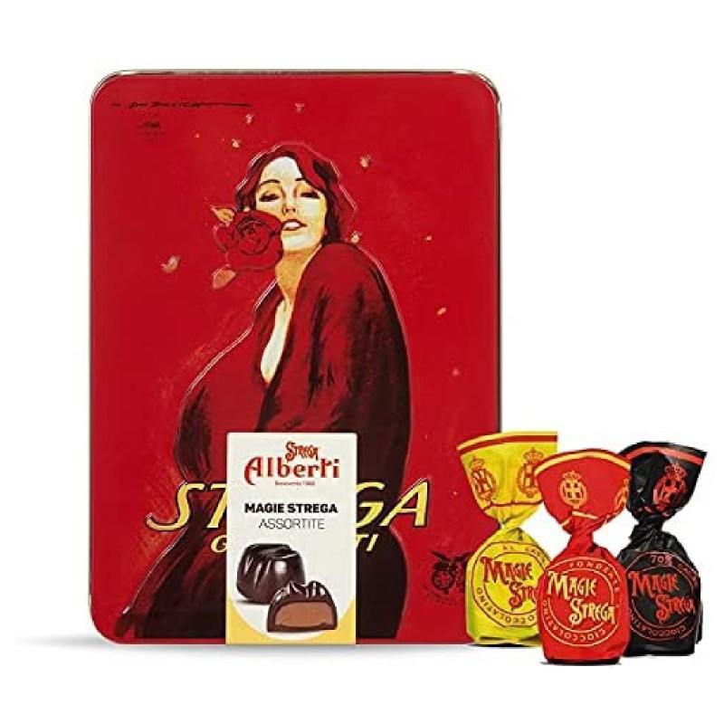 Cioccolatini Strega Alberti - Magie Strega - Assortite - Latta da 300 g