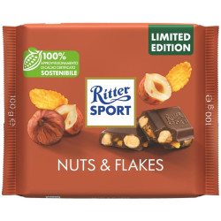 Tavoletta Ritter Sport - Nuts & Flakes - Cioccolato al Latte...