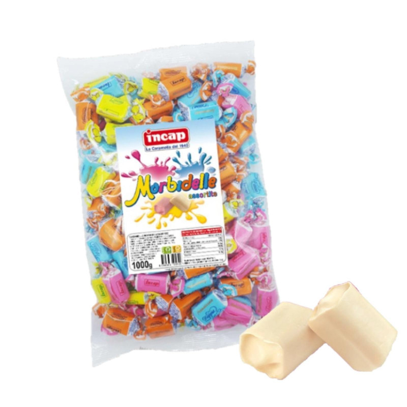 Caramelle Toffe - Incap - Morbidelle - Frutta Assortiti - Busta da 1 Kg