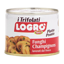 Funghi Champignon Trifolati - Logro' - D'Amico - Lattina da 180 gr