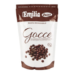 Gocce di Cioccolato Fondente - Emilia - Zaini - Busta da 1000 g - 1 Kg