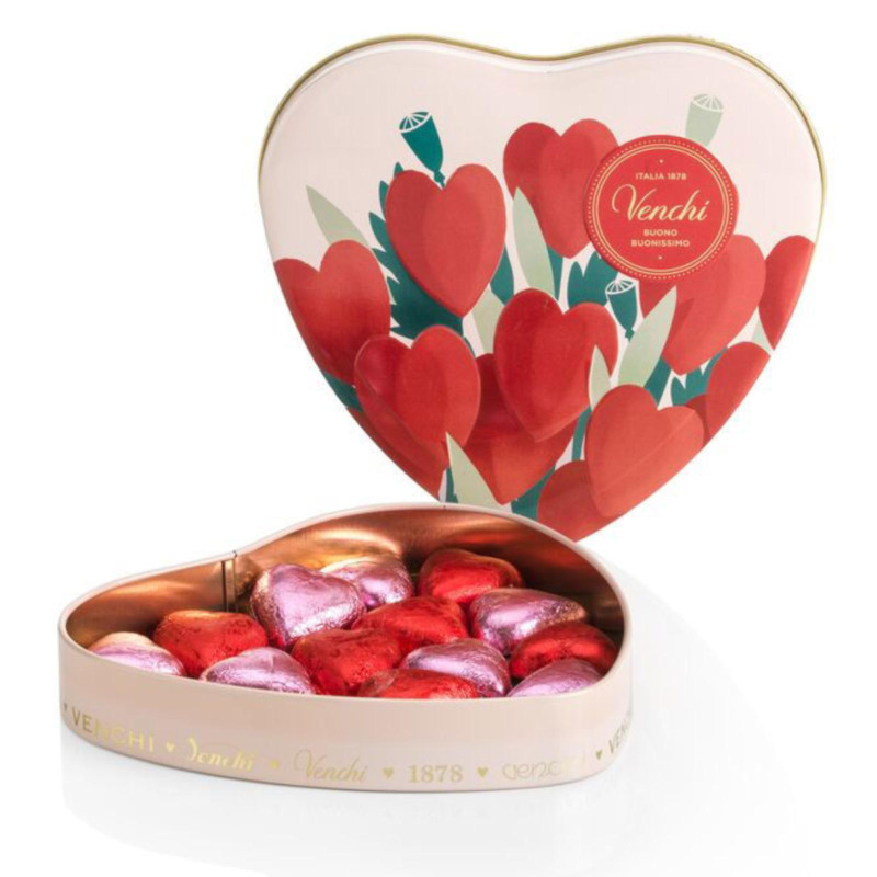 Cioccolatini Venchi - Confezione Regalo - Cuore In Latta San Valentino - 150 g