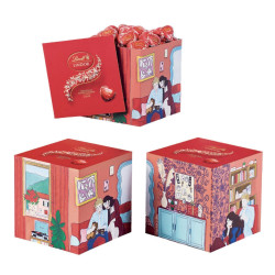 Cioccolatini Cuori Lindor - Lindt - Cubo Latta San Valentino - 300 g