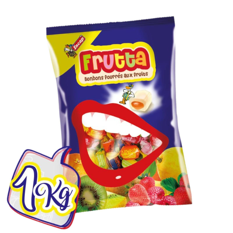 Caramelle Ripiene - Incap - Frutta - Busta da 1 Kg