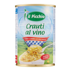 Crauti Cotti conditi al Vino - Il Picchio - Latta da 425 ml