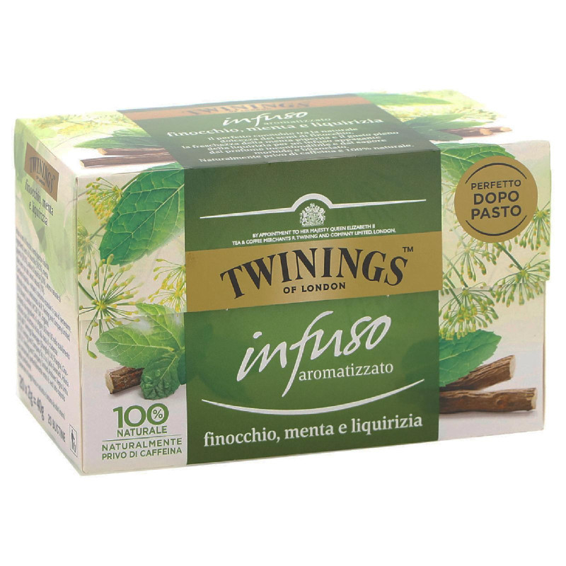 Te' Twinings - Infusi - Finocchio, Menta e Liquirizia - 20 Filtri