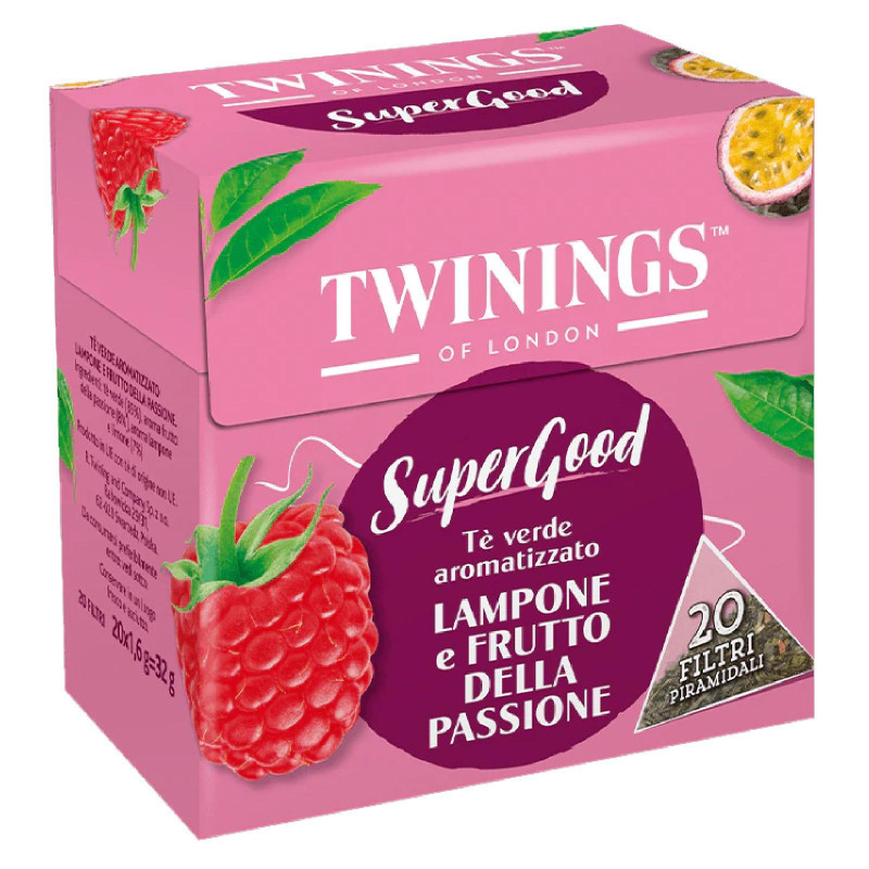 Te' Twinings - SuperGood - Lampone e Frutto della Passione - 20 Filtri