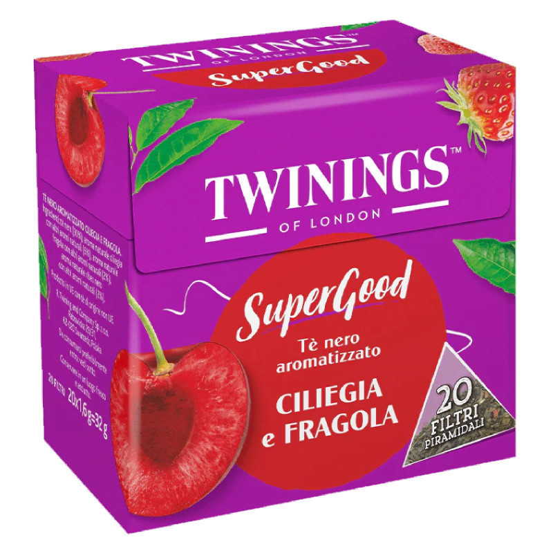 Te' Twinings - SuperGood - Ciliegia e Fragola - 20 Filtri