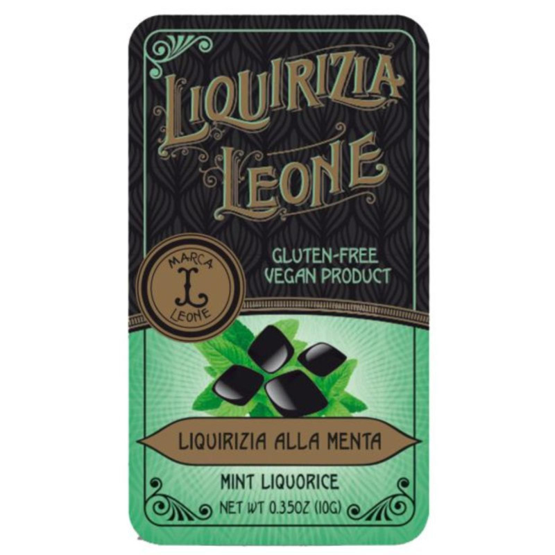 Tronchetti di Liquirizia - Pastiglie Leone - Gusto Menta - Espositore  24 x 10 g