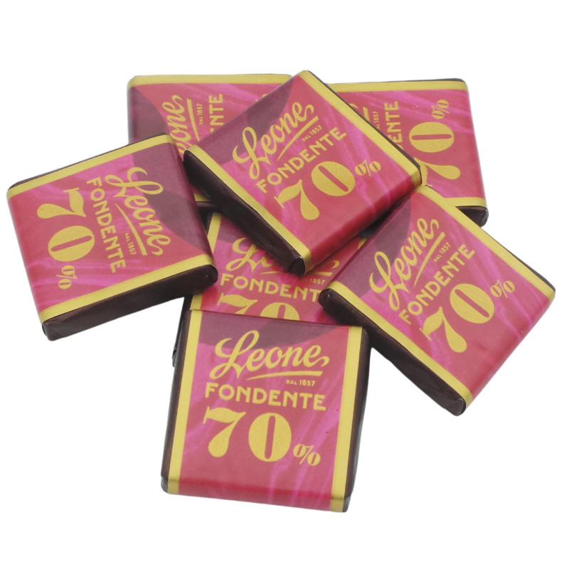 Cioccolatini Leone - Napolitains Fondente 70% - Sfuso da 1 kg