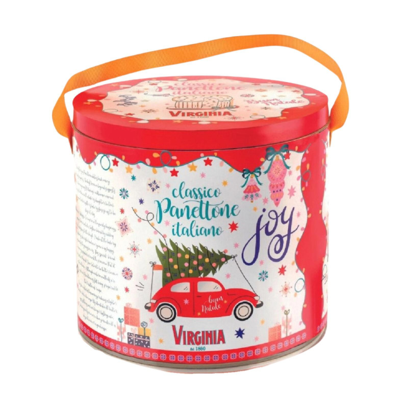 Panettone - Amaretti Virginia - Panettone Milanese - Linea 500 - in Latta Metallo - 1 kg