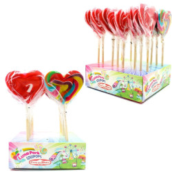 Lecca Lecca - Luna Park Lollipops - Cuori Arcobaleno Espositore 16...