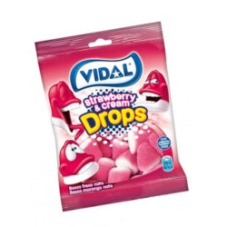 Caramelle Gommose - Baci Fragola e Panna - Vidal - 14 x 90 g