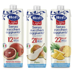 3 Succhi di Frutta - Hero - Gusto Arancia Rossa, Ananas & Pera da 1...