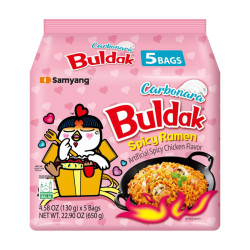 Ramen - Buldak - Samyang - Pollo Piccante e Carbonara - 5 x 130 g