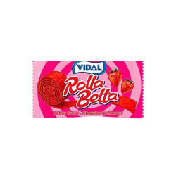 Caramelle Gommose - Frizzanti Vidal - Rolla Belta Fragola - 24 Pezzi