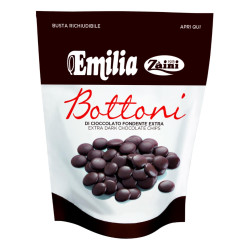 Bottoni di Cioccolato Fondente - Emilia - Zaini - Busta da 160 g