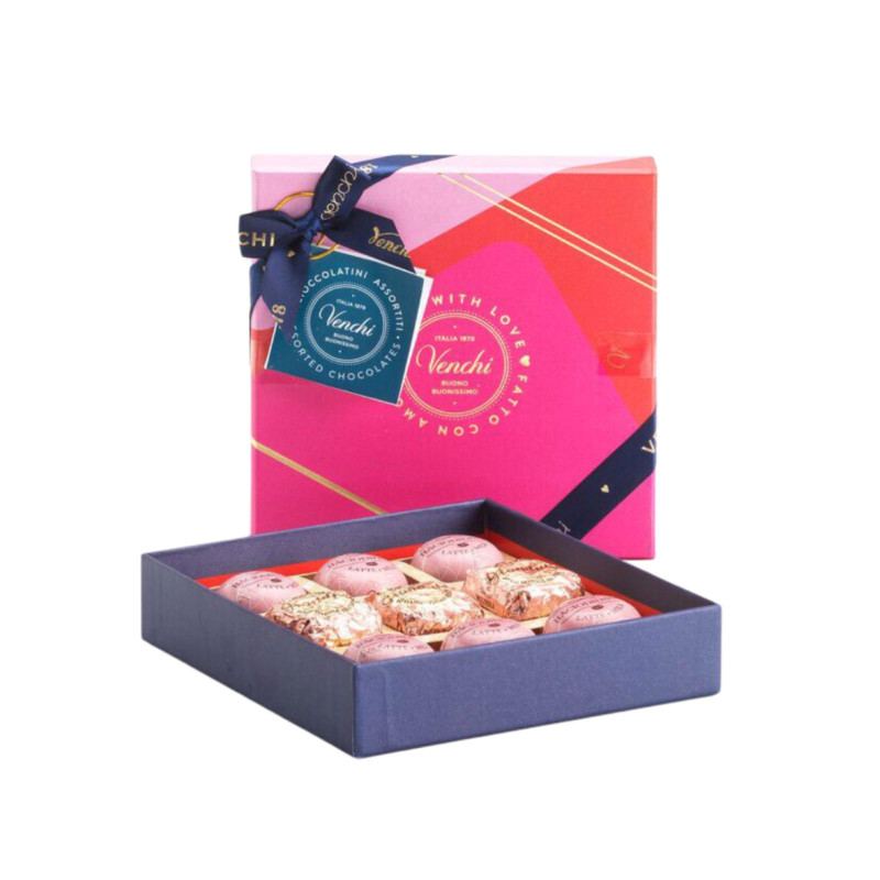 Cioccolatini Venchi - Confezione Regalo -  Cofanetto Amore - San Valentino - 156 g