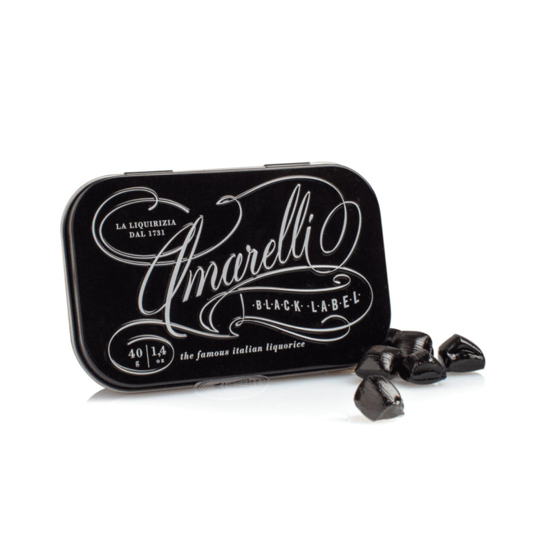Liquirizia Amarelli - Black Label - Senza Glutine - Liquirizia di Calabria DOP - Latta 40 g