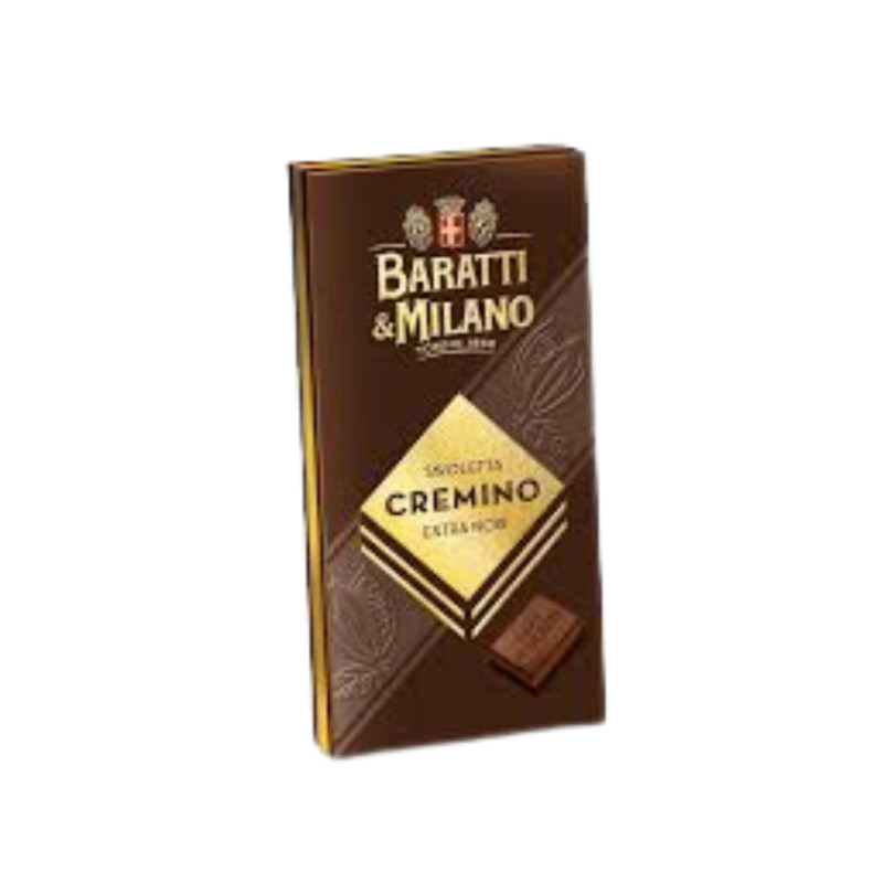 Tavoletta Cremino Extra Noir - Baratti & Milano - Cioccolato Fondente e Nocciola - 100 gr