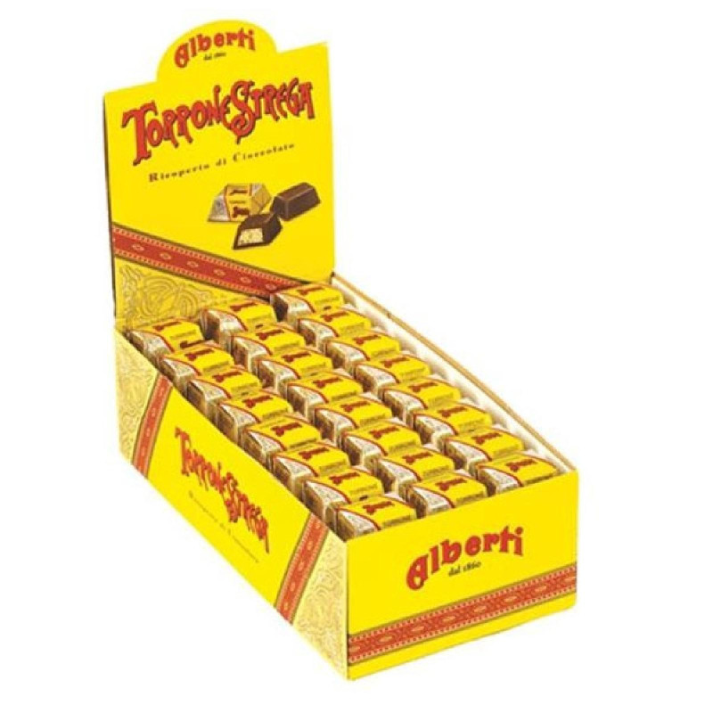 Torroncini Strega Alberti - Ricoperto Cioccolato Fondente - 96 Pezzi da 8,46 g 