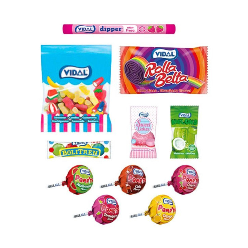 Caramelle Gommose - Party Mix - Vidal - Caramelle e Gomme Assortite - Busta da 450 g