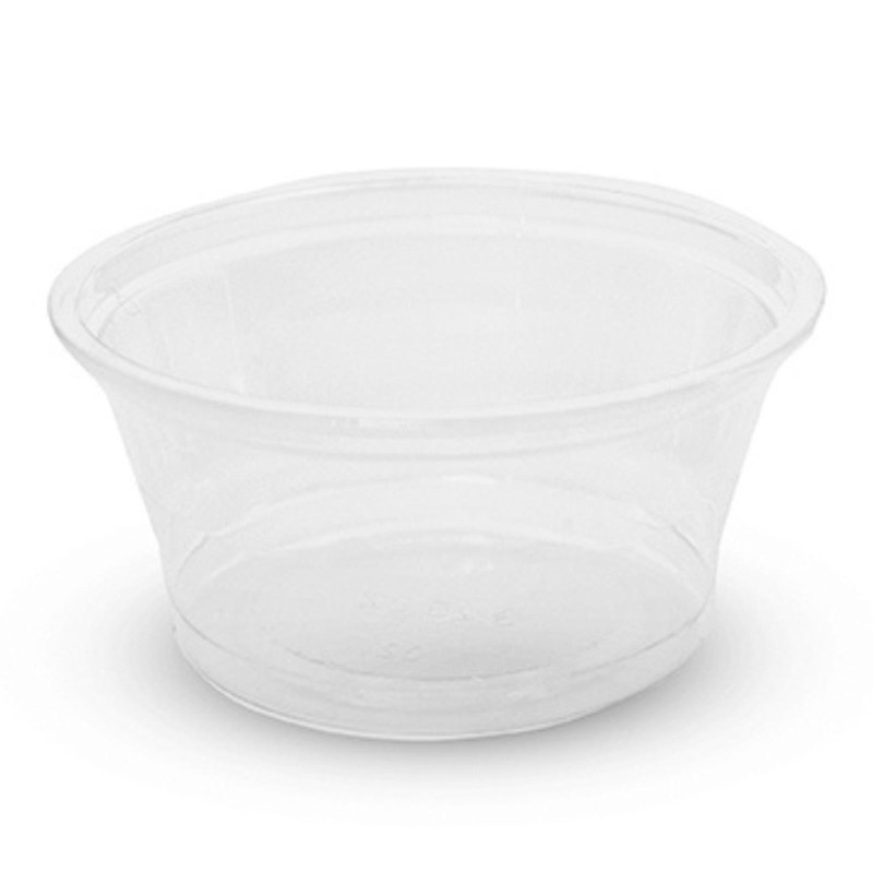 Salsiera in Plastica Pet - Colore Trasparente - 50 Pz - 65/42x32mm - 60 ml - 2 Oz