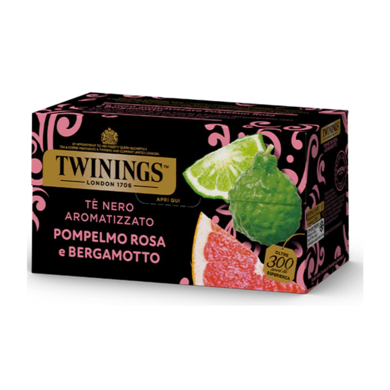 Te' Twinings - Aromatizzati - Pompelmo Rosa e Bergamotto - 25 Filtri