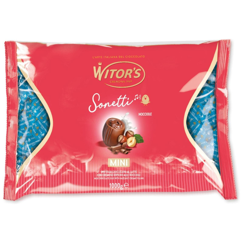 Latte e Nocciola 1 kg - Mini Ovetti Cioccolato al Latte - Witor's -  Busta 1 Kg