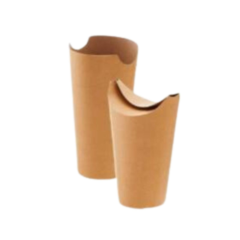 Box per Fritti in Carta Kraft - Colore Avana - 10x6xhx17,6 cm - 620 ml - 50 Pezzi