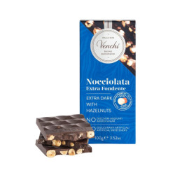 Tavoletta Venchi - Cioccolato Extra Fondente con Nocciole - No...