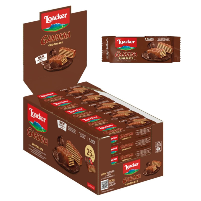 Biscotti Loacker Gardena - Chocolate - Cioccolato - Expo 25 Pezzi da 38 gr