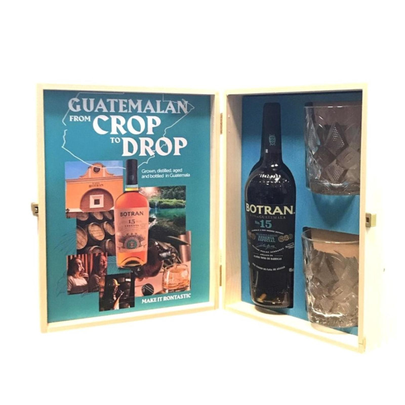 Liquore Rum - Ron Botran Vintage Riserva - Confezione 2 Bicchieri - 70 cl
