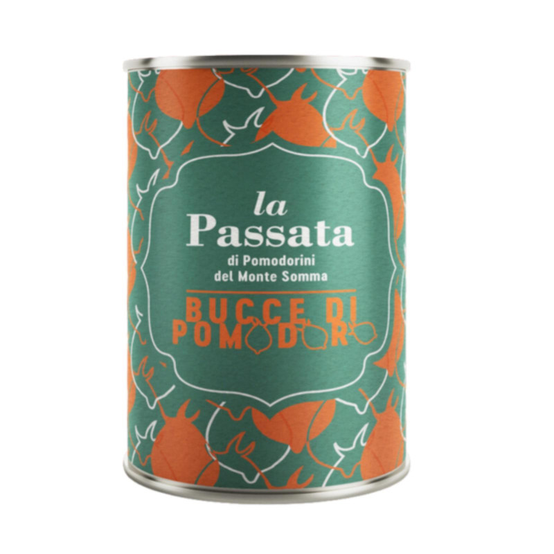 Passata di Pomodorini Del Monte Somma - Bucce di Pomodoro - 6 Lattine da 400 g