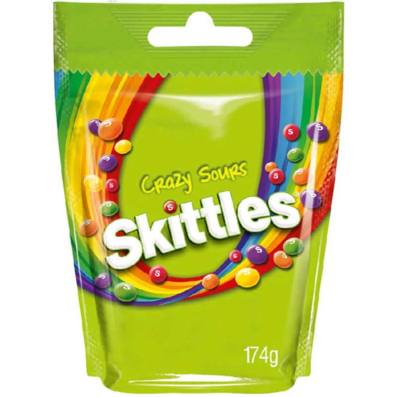 Caramelle Skittles - Crazy Sours - Confezione da 174 g