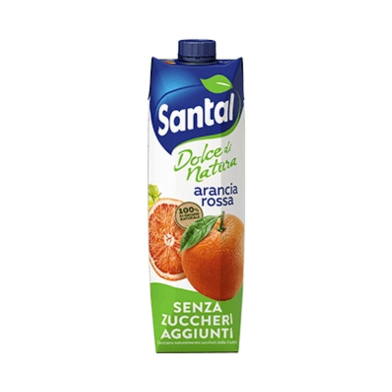 Succo di Frutta - Santal - Arancia Rossa Senza Zuccheri Aggiunti - Brick da 1000 ml