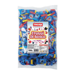 Caramelle Dure Ripiene - Incap - Frutti Di Bosco Mix - Busta da 1 Kg